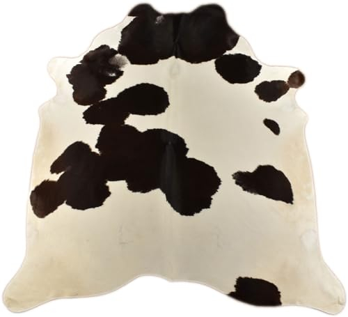 generisch KUHFELL KALBFELL SCHWARZ Creme Weiss Natur ca. 220 x 180 cm ECHTER KUHFELL Teppich VON KUHFELLE ONLINE