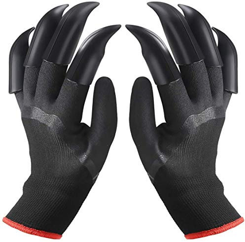 Garden Gloves with Claws ,Waterproof breatherble Garden Genie Gloves for Digging Planting ,Working Gloves with 8 Claws is best Choice for Gardening