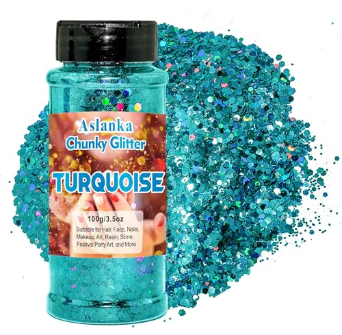 Holographische Glitzer, Eisblau Glitzer Für Gesicht Körper Glitzer, Nagelglitzer für Nagelkunst, Make Up, Gesicht Körper, Haar,Slime,Basteln DIY