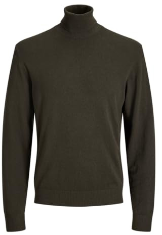 JACK & JONES - Maglione a Collo Alto, da Uomo, Verde (Rosin), L