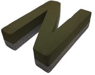 Seat Flor Steckschaum in Buchstabenform, A-Z (Höhe 25 cm) Steckschaum für Blumenschmuck (Buchstabe N)