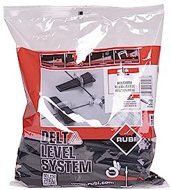 RUBI | Cales de nivellement pour carreaux | Cales pour carrelage en céramique | Pour formats 30 x 30 cm et supérieurs | DELTA LEVEL SYSTEM N | 100 Unités