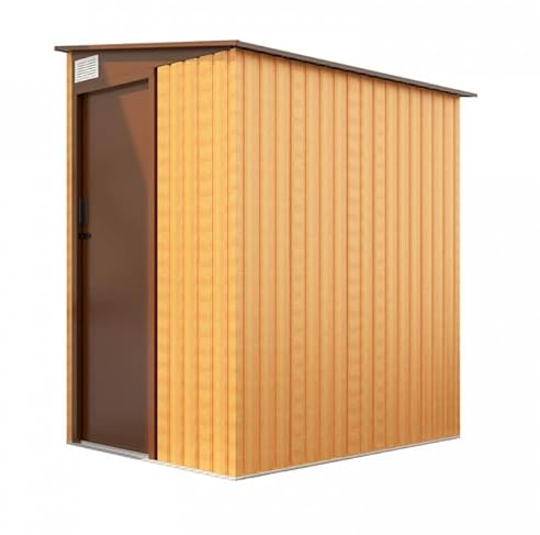 Grindi - Gartenhaus aus Metall, Wetterfest für Rad- & Gartengeräte, Geräteschuppen Mülltonnenbox Fahrradgarage Gartenhaus Gartenschrank - 2,91 m2, 150x194x187, Holzimitat - Salix