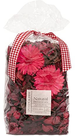 Bolsa de popurrí de fragancia para decoración del hogar, jarrón de pétalos florales y decoración de relleno de cuenco (rojo)