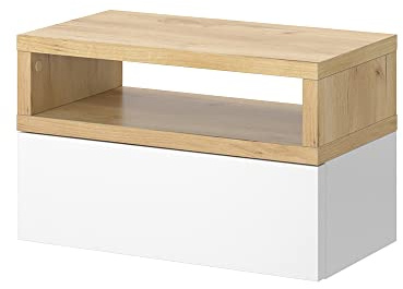 Vicco Nachttisch Urbano, Braun, 45 x 28 cm | wandmontierbar zur platzsparenden Nutzung im Schlafzimmer