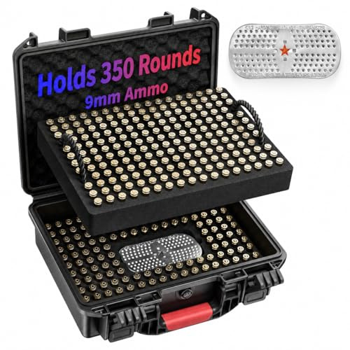 Kinghardcase 350 custodie rotonde con chiusura a sfera – Scatola per munizioni impermeabile – per 9 x 19 mm Parabellum/9 mm luger,.40 S&W, 380ACP, 38 S&W, 356 TS&W, 7,63 mm, 8 mm Steyr,.357SIG.