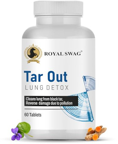 Royal Swag Tar Our Lung Cleanse and Detox Capsule 60 Pcs Pack- Natural Respiratory Support Supplement for Smokers & Non-Smokers Support Lung Health and Detoxification