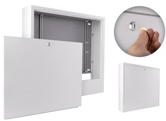 MD Technic Aufputz Verteilerschrank Verteilerkasten für Fußbodenheizung Varianten von 4 bis 12 Heizkreise (Breite 845mm (12 Heizkreise))