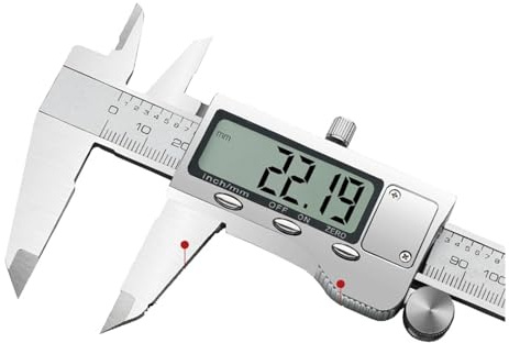 nmbhus Pachómetro Digital Calibre De Metal Calibre Vernier Herramientas De Medición Carpintería Gruesa(Color:Metal Caliper)