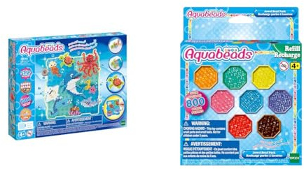 Aquabeads - 35046 Ozean Bastelset - Bastelset & 31520 Glitzerperlen - Nachfüllset Nachfüllpack