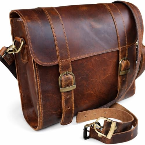 American Blue Fahrradtasche Leder Lenkertasche Damen Herren