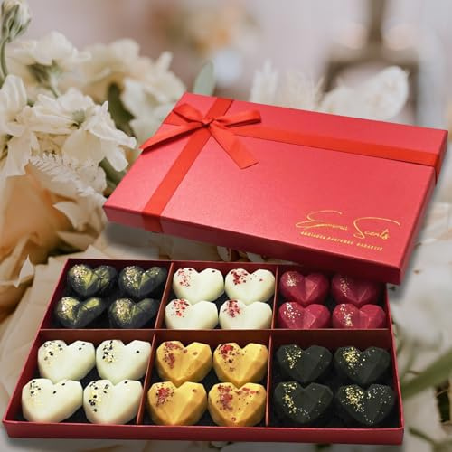 Bougie Fondants Parfumé pour Brûleur à Bougie Chauffe Plat - Idée Coffret Cadeau pour Femme - Un Bon Parfum d'interieur - Cadeau Noel - Saint Valentin - Fete des Meres - maitresse - Grand Mere