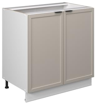 Vicco Armario bajo para Fregadero Fame-Line, GrisBeige, 80 cm con Estante, sin encimera