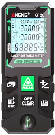 Weytoll G120 Smart High-Precision Laser Rangefinder Green Laser Distance Meter 30 Set of Data Storage Autonomous Calibration Multi-Function Tool