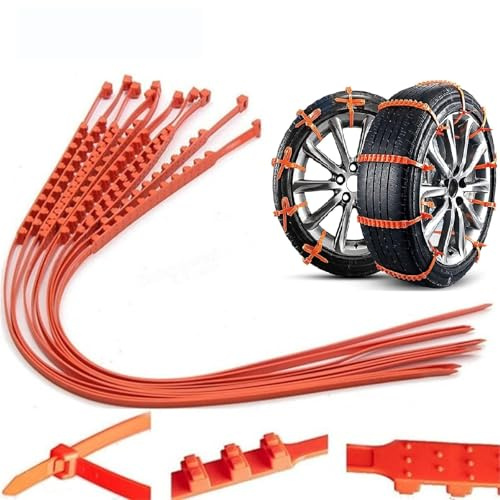 Generico Fascette per Pneumatici per la Neve, Fascetta in Nylon, Fascetta per Pneumatici da Neve dell'auto, Catene antineve riutilizzabili dell'auto (20 PCS)