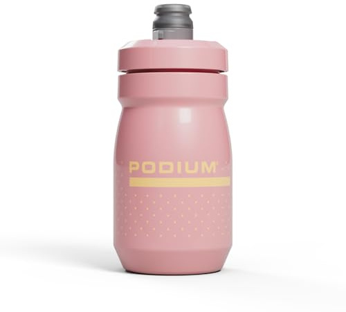 CamelBak Podium 15oz Bike Water Bottle - Easy Squeeze Bottle - Fits Most Bike Cages, Coral Sunset