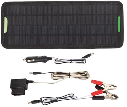 Beufee Caricabatterie Solare, caricabatteria ad energia Solare da 10 W 12 V. Caricabatterie Solare. Caricatore per Auto OBD. Caricatore Solare
