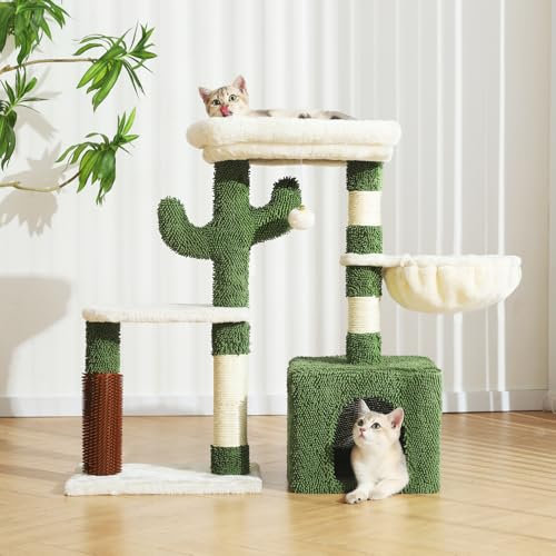 Hoopet Cat Tree,32 Inch Cute Cactus Cat Tower