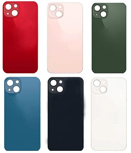 IPhone 13 Mini Back Glass Replacement Panel with Camera Cutouts, 6 Colours (Midnight Black)