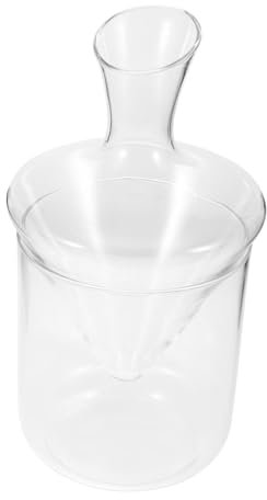 CONGARTENO Decantador De Vino De Cristal Oblicuo Dispensador Transparente, Cubo De Hielo De Vidrio, Diseño Moderno Para Amantes Del Vino, Adecuado Para Degustación y Ocasiones Obsequios, Set