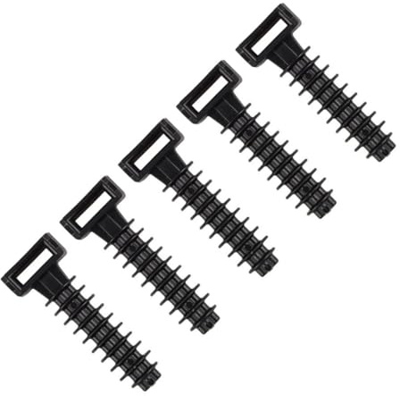 TERF® 100 Pcs Black Cable Ties Masonry Screw Mount for up to 9 mm Cable Tie Wide Premium Nylon Masonry Screw Mount for Cable Tie Fixings Home Office Workshop Warehouse DIY and Multipurpose Use