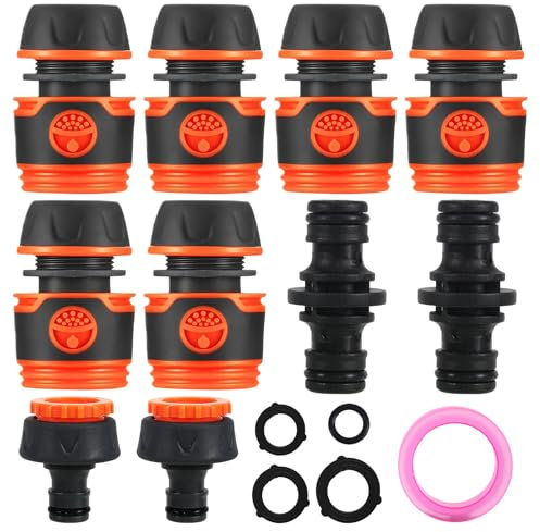 Gardena Schlauchverbinder Set Gartenschlauch Verbindungsstück Kit Schlauch Kupplung Set Gardena Verbinder Garden Kupplung Gartenschlauch Anschluss Schlauchkupplung Zubehör für Gartenbewässerung, 10St
