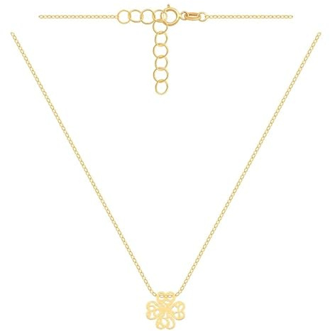 Rodium - Goldkette für Damen aus 585er Echtgold - 42–45 cm - verstellbar mit Hummerverschluss