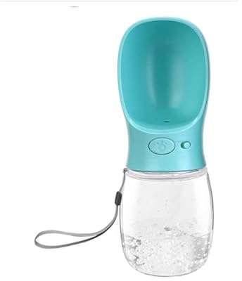 Borraccia portatile per cani, a prova di perdite, 350 ml, blu