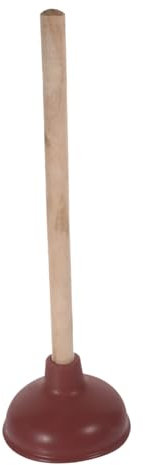 WOONEKY Desatascador de Alta Resistencia y Mango de Madera de 14 Pulgadas Ventosa de Goma y Portátil de Inodoro para Baño y Hogar