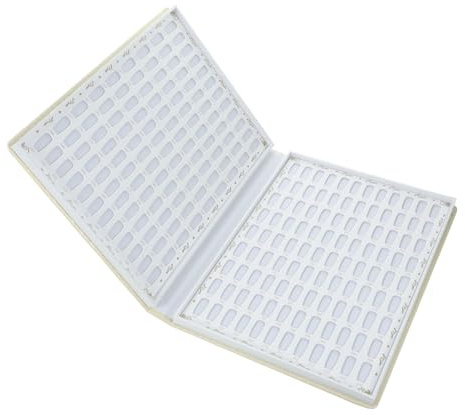 White 216 Color Show Card Plastic Nail Polish Display Book | Alligator Pattern, Embedded Style, Easy Use, Fine Workmanship, Decorative Look, for Manicure Colour Chart Random Color