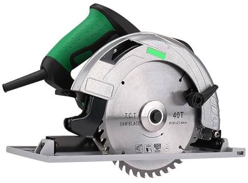 Scie circulaire sans fil, angle de coupe réglable de 0° à 45°, biseau à une main, 4500 tr/min, scie circulaire sans fil avec lames de 4-1/2 for bois, PVC, carrelage, blocs de ciment