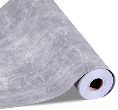 VEVOR Papier Peint Adhésif Mural, 40 cm x 15 m, Rouleau Papier Peint Autocollant en Vinyle, Style Industriel Gris Foncé, Imperméable, pour Revêtement Mural, Chambre, Cuisine, Salle de Bain, Bureaux