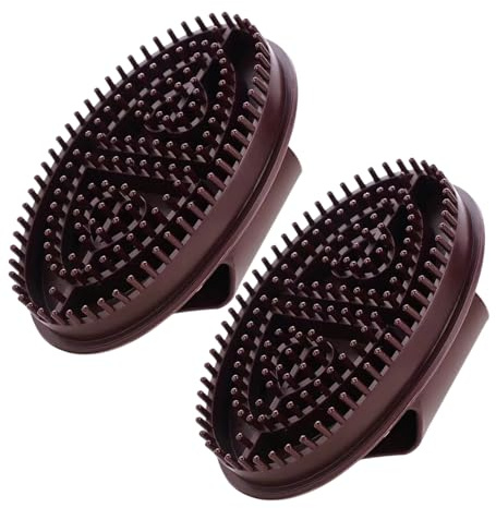 FOMIYES 2pcs Portable Meridian Massage Brush for Full Body Relaxation Deep Tissue Scraping Tool for Neck Back Shoulder Calf Muscle Fatigue Relief and Skin Rejuvenation