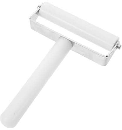 Operitacx Silikon Nahtrolle 8cm Weiß Folienroller für Handy Displayschutz Blasenfreie Anbringung Tapezierrolle Kompaktes Vinyl und Klebeband Werkzeug für Smartphone und Tablet