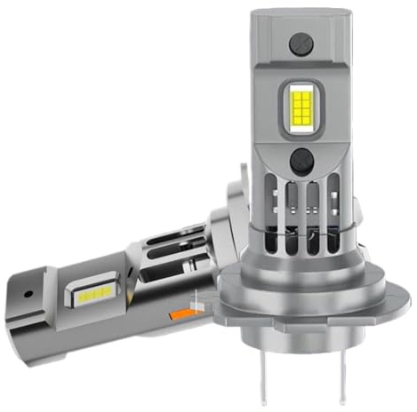 EcyPcaXhX H7-LED-CANBUS-Scheinwerferlampen, Größe 1:1, kabellos, fehlerfrei, mit Lüfter, 6000 K, Weiß, kompatibel mit dem Auto(Emitting Color: With Fan)