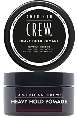 American Crew Heavy Hold Pomade with High Hold & Shine for Smooth & Sculpted Styles (85g) Water-based Formula, Hair Styling for Men