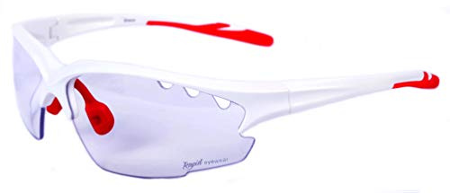 Rapid Eyewear Breeze Clear White SPORTS & CYCLING TRANSPARENT SAFETY GLASSES for Men & Women. UV 400 Protection Sunglasses Lens. Also For Cricket, Running, Shooting etc.