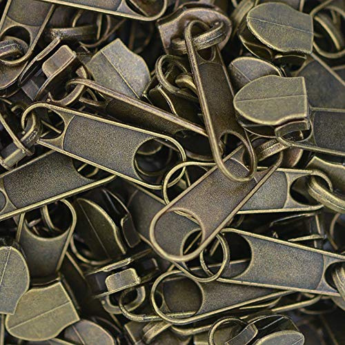 100 Reißverschluss Zipper Schieber für Endlosreißverschluss, 5mm, Farbwahl