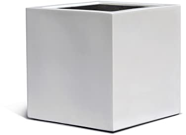 Eschbach® Pflanzkübel Cube 40 Weiß Quadratisch * 40 x 40 x 40 cm * 10 Jahre Garantie