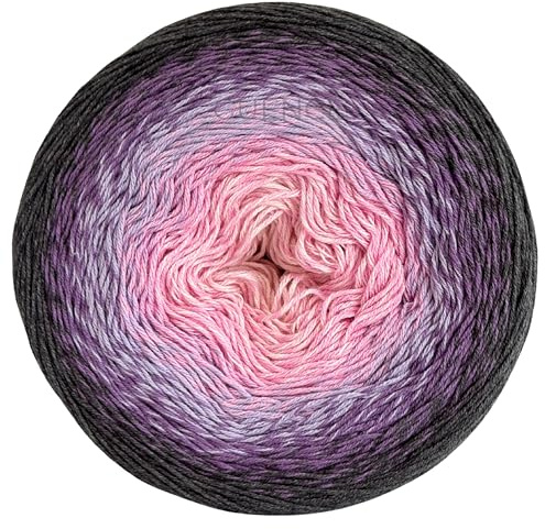 Yarn Art, Filato Flowers, Filato per uncinetto, 55% cotone, 45% acrilico, 250 g, 1000 m, multicolore, filato per uncinetto arcobaleno, primavera estate, matassa di filo sottile sport 1 (276)
