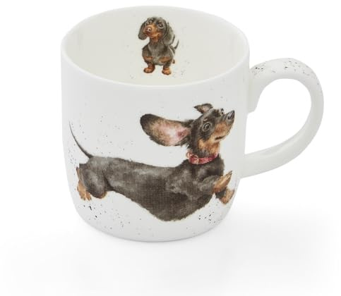 Wrendale Designs Tasse mit Aufschrift That Friday Feeling - Royal Worcester Knochenporzellan - Kaffeetasse - 0,3 l
