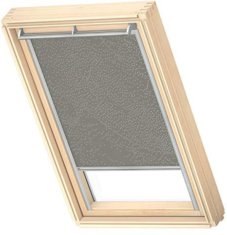 VELUX Original Roof Window Blackout Blind for MK08, Dusty Green, with Grey Guide Rail