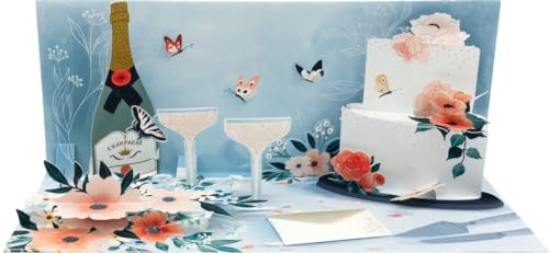 Pop Up 3D Panorama Karte Geburtstag Grußkarte Einladung Feier 10x23cm