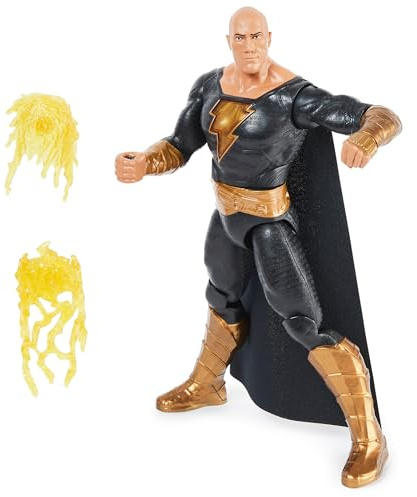 DC Comics | Black Adam | Personaggio di Black Adam Deluxe Direttamente dal Film in Scala 30 cm con luci, Suoni e Pugno Esplosivo, Giocattoli da Collezione per Bambini dai 3 Anni in su