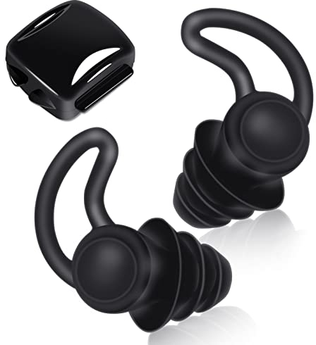 ACWOO Tappi Orecchie per Dormire, Dispositivi di protezione dell'udito morbidi, Riduzione del Rumore, Impermeabile Riutilizzabili in Orecchio Silicone per il Sonno con Custodia Portatile- 30dB