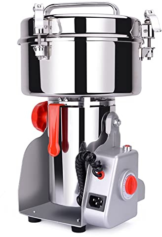 JW-YZWJ High Speed Multifunctional Oscillating Crusher, 1000G Electric Grain Grinder Mill Stainless Steel Pulverizer Powder Machine