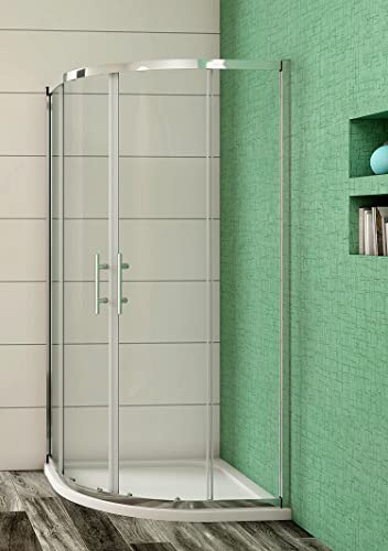 Aica Sanitär Duschkabine 90x90cm Viertelkreis Runddusche Duschabtrennung Dusche