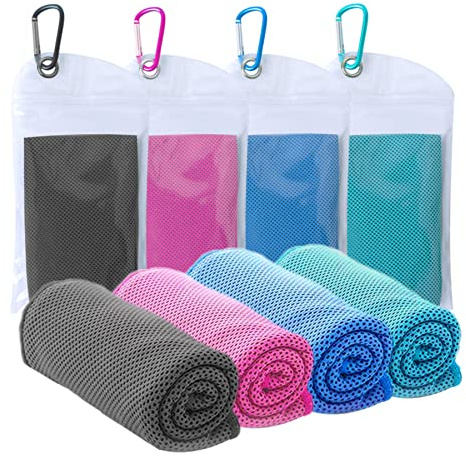 SZELAM 40x 12kühlende Handtücher,4 Pcs kühlende Handtuch für Hals und Gesicht,Fitness-Handtücher,weiches,kühles Handtuch für Training,Yoga,Golf,Camping,Outdoor-Sporthandtuch für sofortige Kühlung