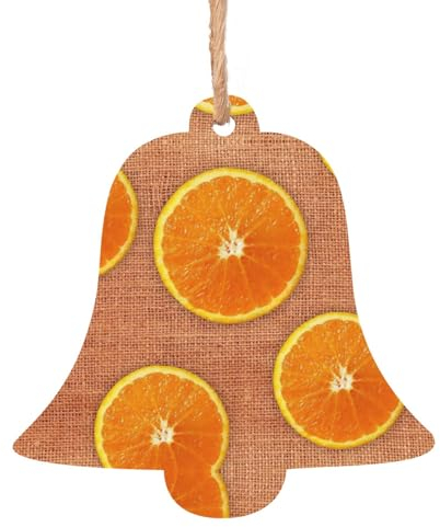Decoración navideña, colgante de árbol de Navidad, ángel, muñeco de nieve y campana, adornos personalizados, limones y naranjas