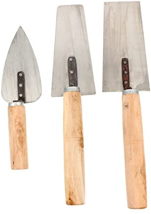 Gadpiparty Spachtel Aus Edelstahl Mit Holzgriff Für Maurer Und Gipserarbeiten Inklusive Bauspachtel Und Glättekelle Für Wand Und Fugenarbeiten